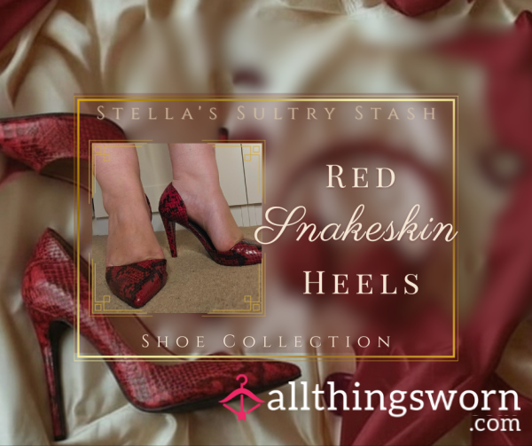Red Snakeskin Heels (To Buy/Clean/Dirty - £25)