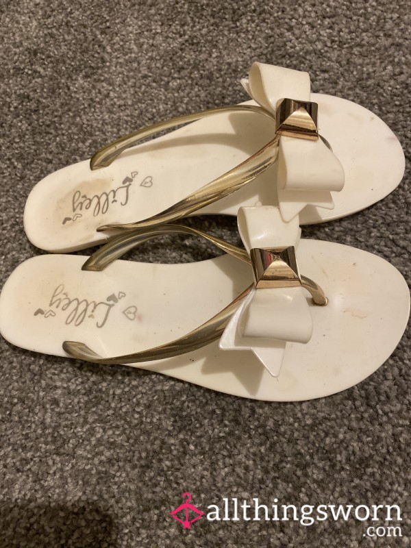 Step Into My Scent - Worn Flip Flops Drenched In My Essence