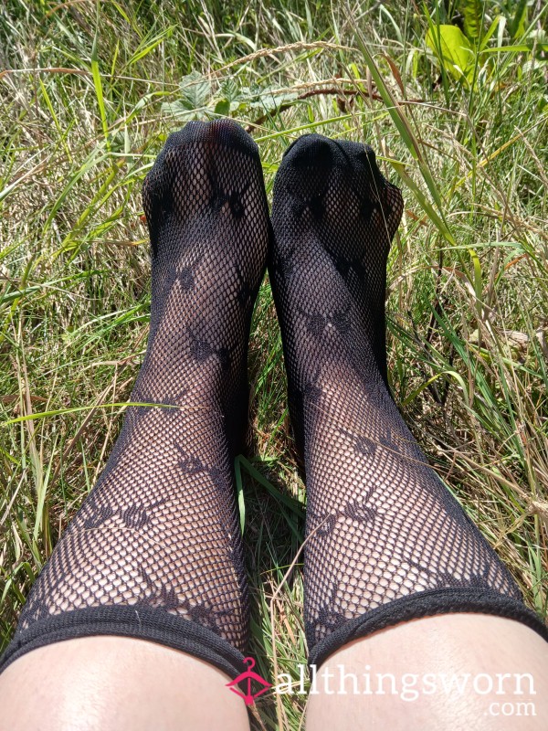 Steve Madden Black Fishnet Socks