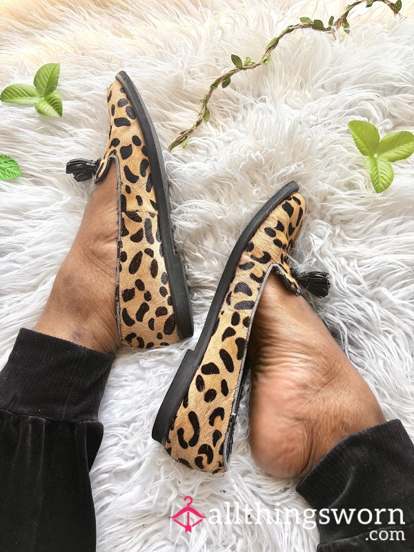 Steve Madden Leopard Loafers W/ Real Calf Hair