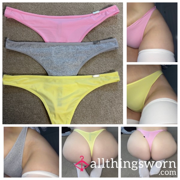 Steve Madden Thong 🖤 Available In Yellow, Pink And Grey 🤍 Includes 24 Hour Wear, And Proof Of Wear Pics ✨