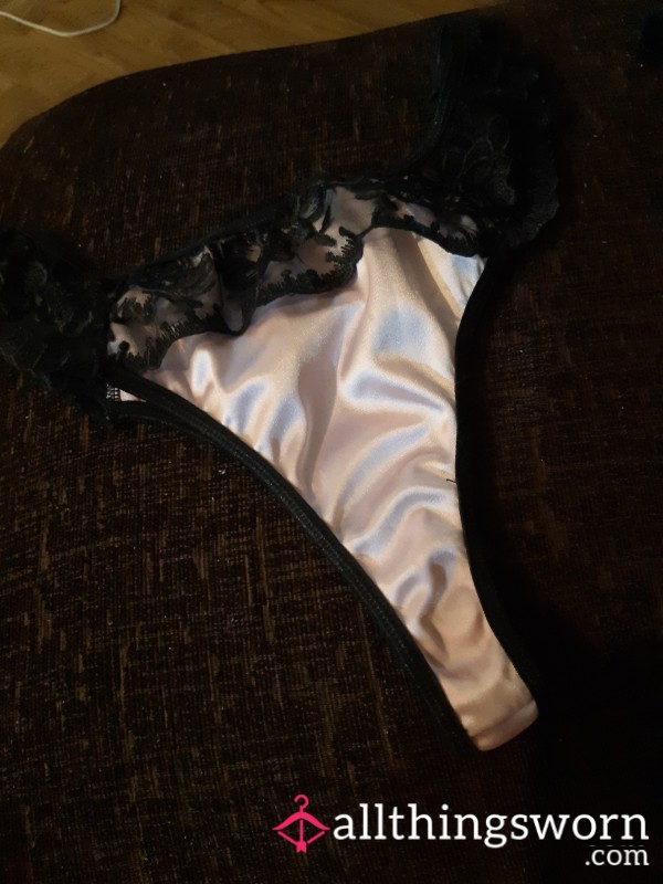 Sticky Baby Pink Lace Panties – Drenched During Play
