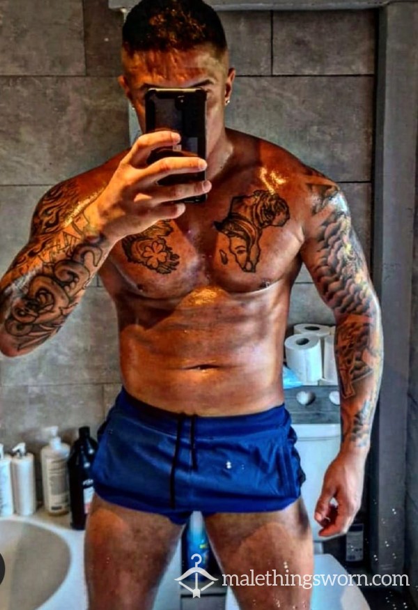 STICKY BLUE BALLSACK SWEAT, SHORTS 😉