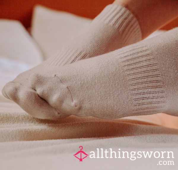 24hr Wear White Ankle Socks [FREE US SHIPPING]