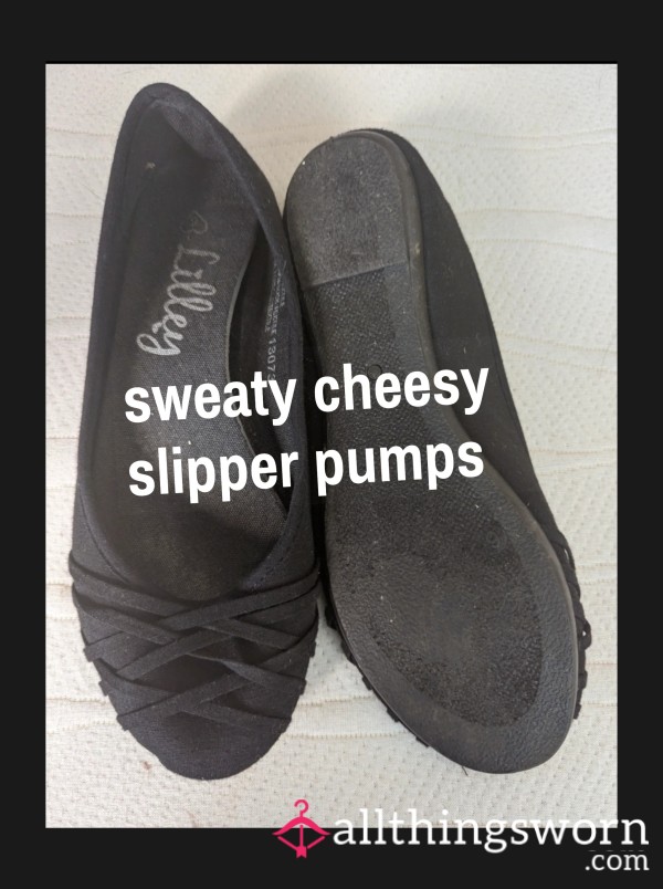 Stinky Cheesy , Musky Well-worn Ballet Flats . .