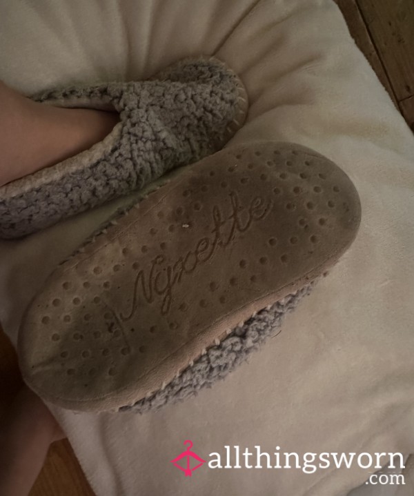 Stinky Grey Slippers