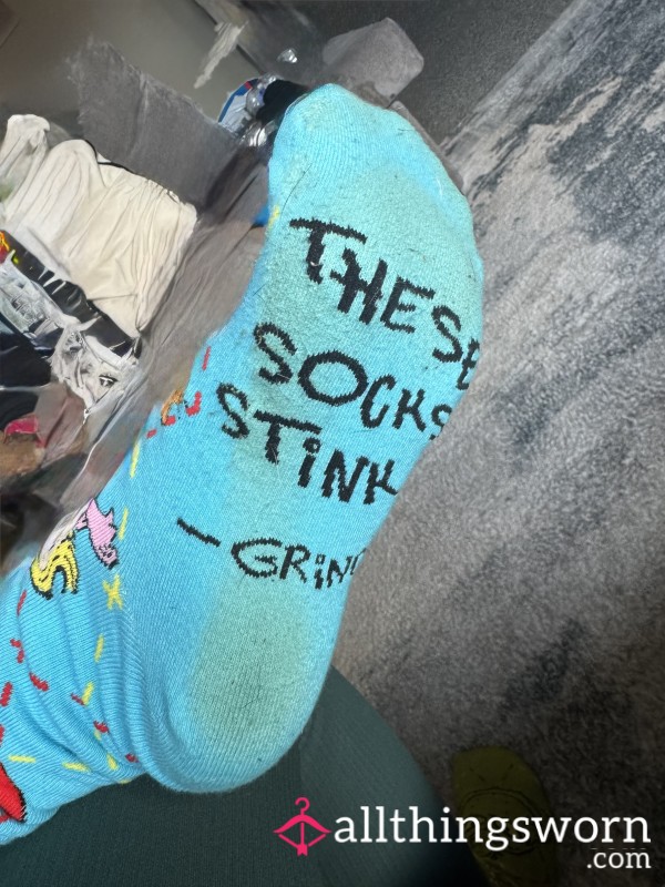 Stinky Grinch Socks