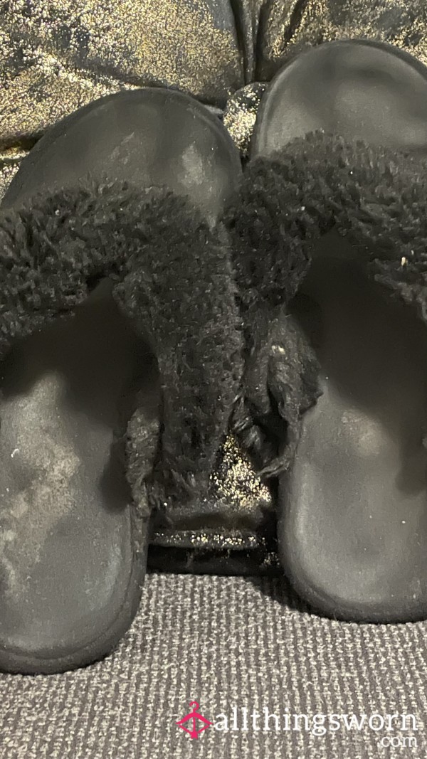 Foot Smell Old Fuzzy Slippers