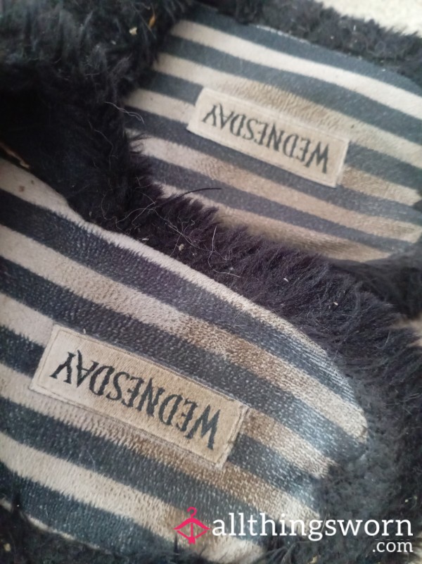 Stinky Old Goth "Wednesday" Backless Slippers UK5 - UK6
