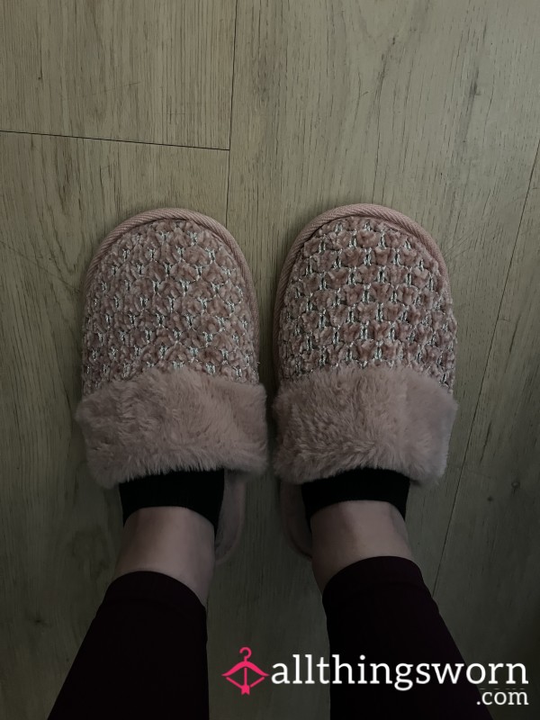 Stinky Worn Pink Slippers