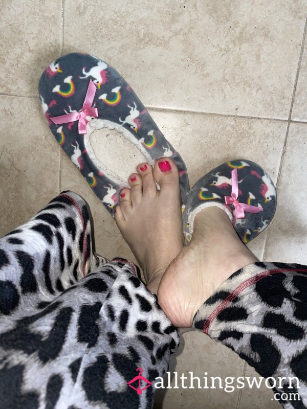 Stinky Smelly, Rainbow, Unicorn Slippers