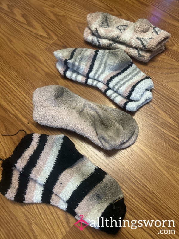 Stinky & Stained Fuzzy Socks <3