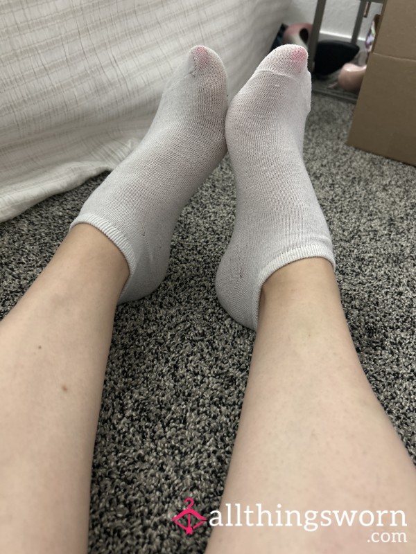 Stinky, Sweaty, White Ankle Socks