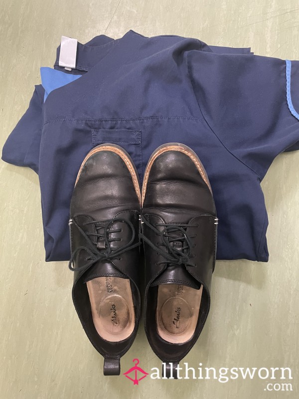 Stinky Well Worn Clark’s Leather Shoes