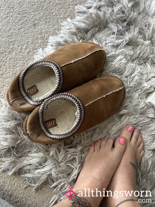 Stinky Well Worn Slippers That’s Has My Pretty Sweaty Feet In Them Everyday!