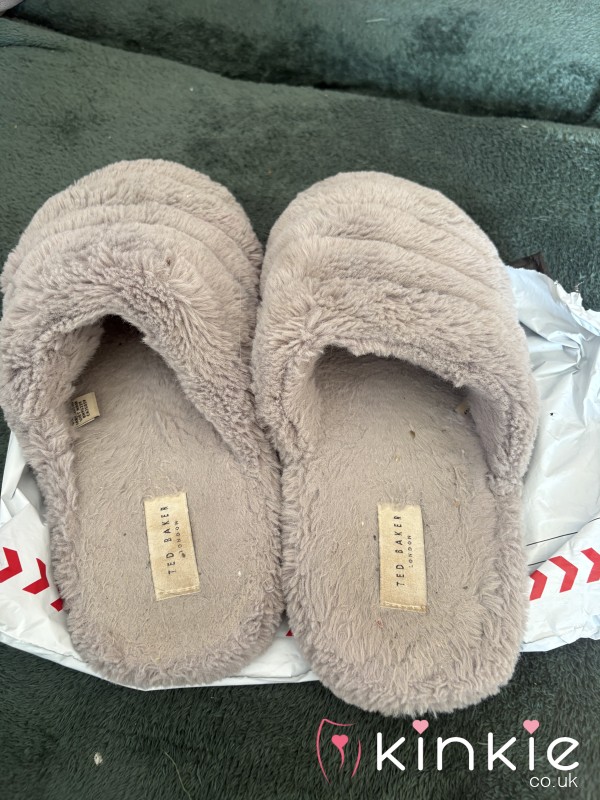 Stinky Well Worn Teddy Bear Slippers