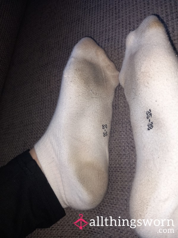 Stinky White Ankle Socks🤮🥵 |4 Workdays Worn