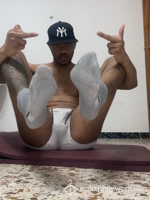 Stinky White Boxers With A Sweaty Slit In The A**.😱