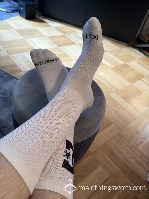 STINKY White DC Socks