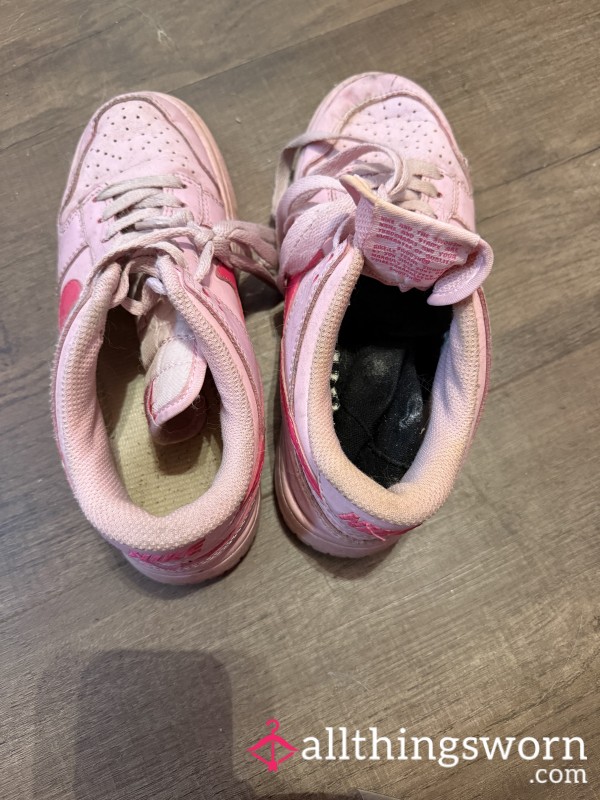Stinky Worn Out Pink Nikes With Crusty Sock