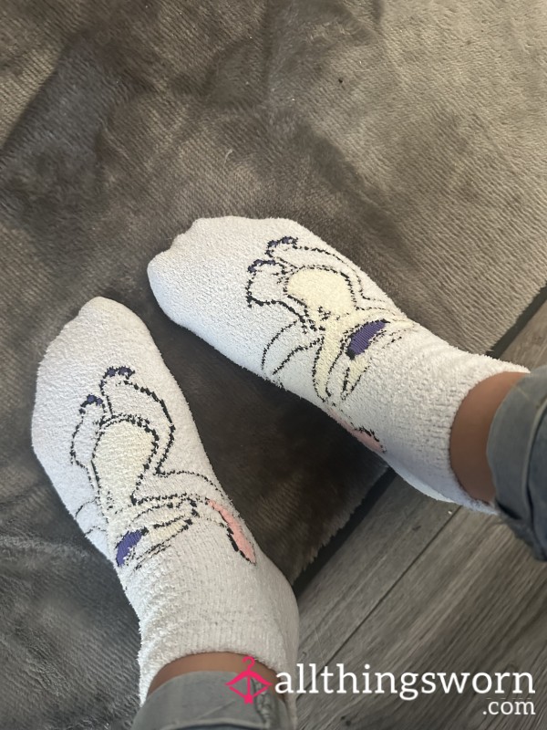 Stitch Fluffy Ankle Socks