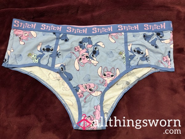 ~STITCH & FRIENDS BLUE AND PINK COTTON CHEEKY PANTY~