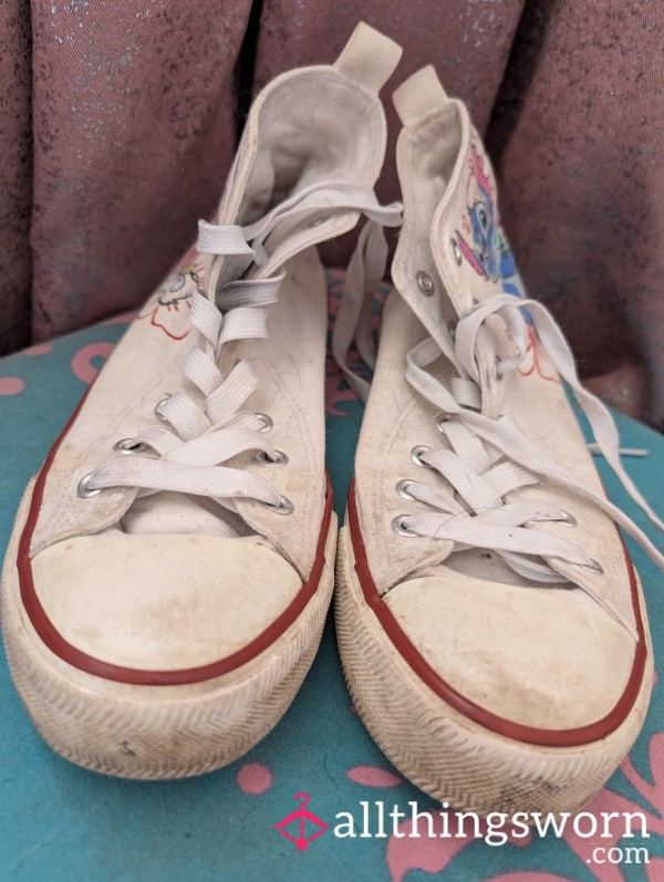 Stitch Me Up & Walk All Over Me – My Used, Hand-Painted Kink Kicks