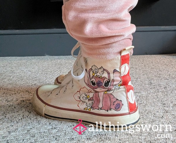 My Well Worn Pumps- Hand Painted And Customised By Yours Truly!