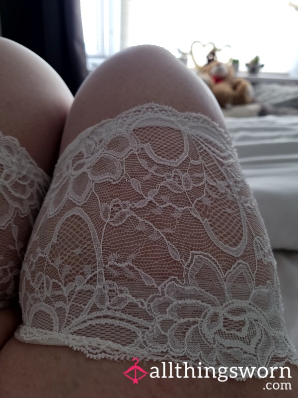 Stockings So Soft, Deep Lacey Tops.