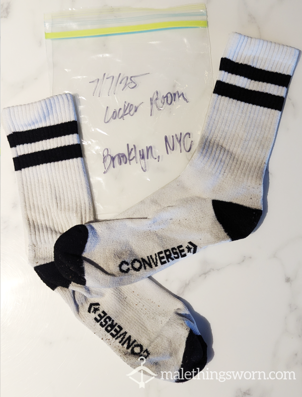 Locker Room Find– Striped White Converse Socks – 7/7/25