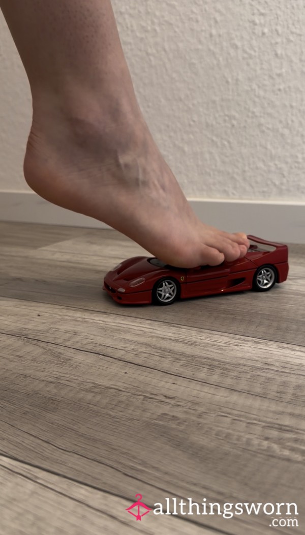 Stomping On Toy Car🧦🏎️