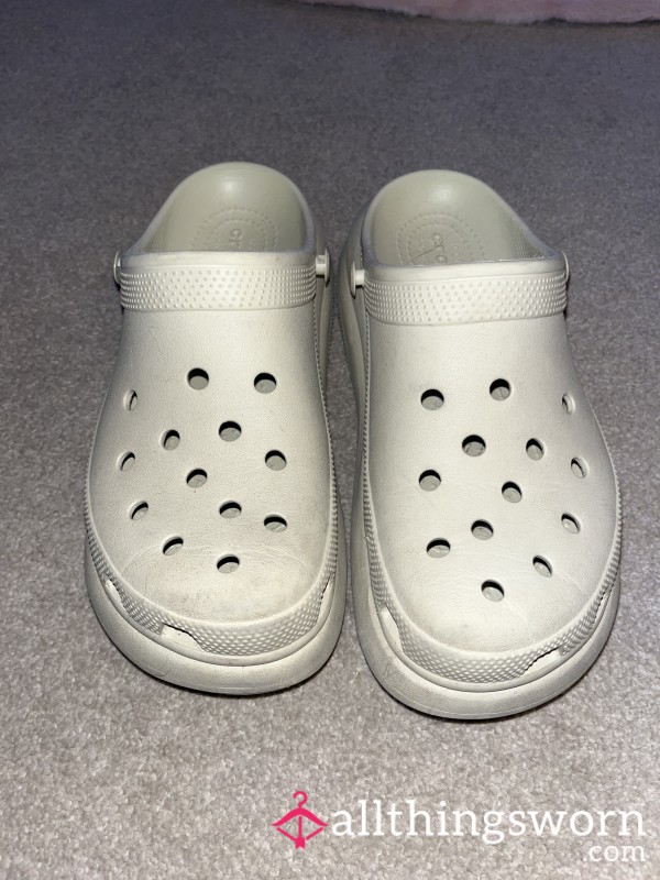 Stone Coloured Crocs