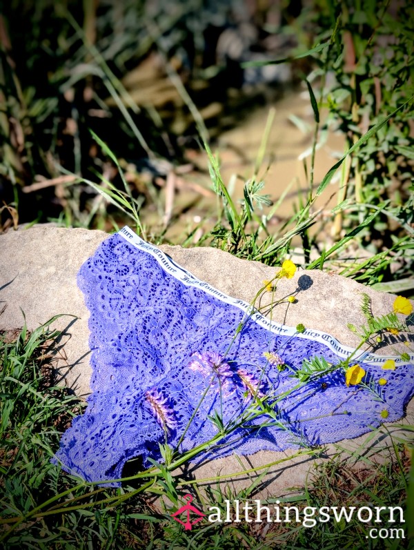 Juicy Couture Lace Panties, Worn All Day While Working In The Garden! I Definitely Got Hot!! 🌿☀️