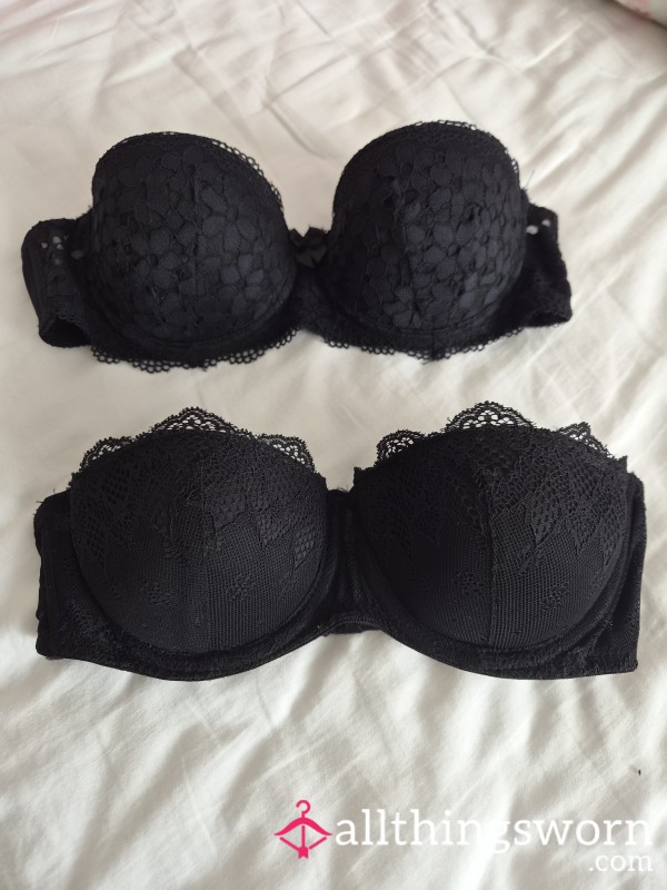 Strapless Black Bras - 32B