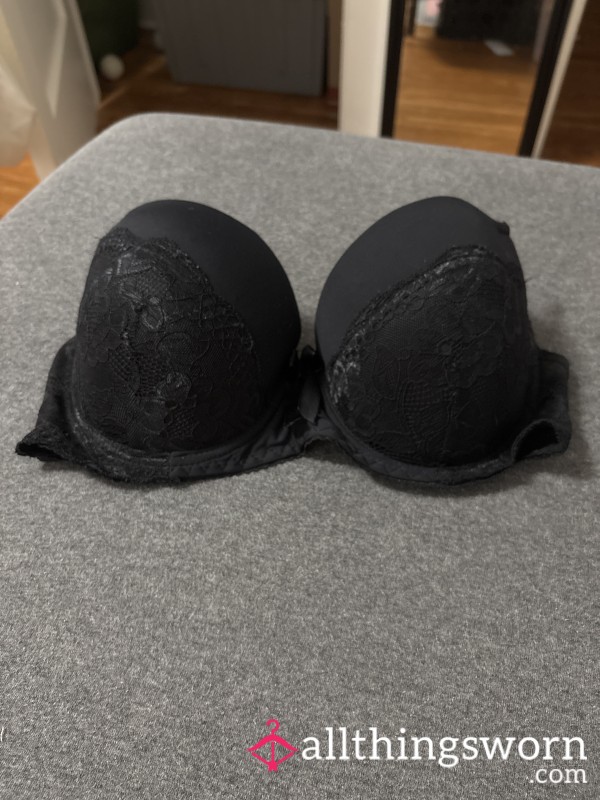 Strapless Double D Black Bra
