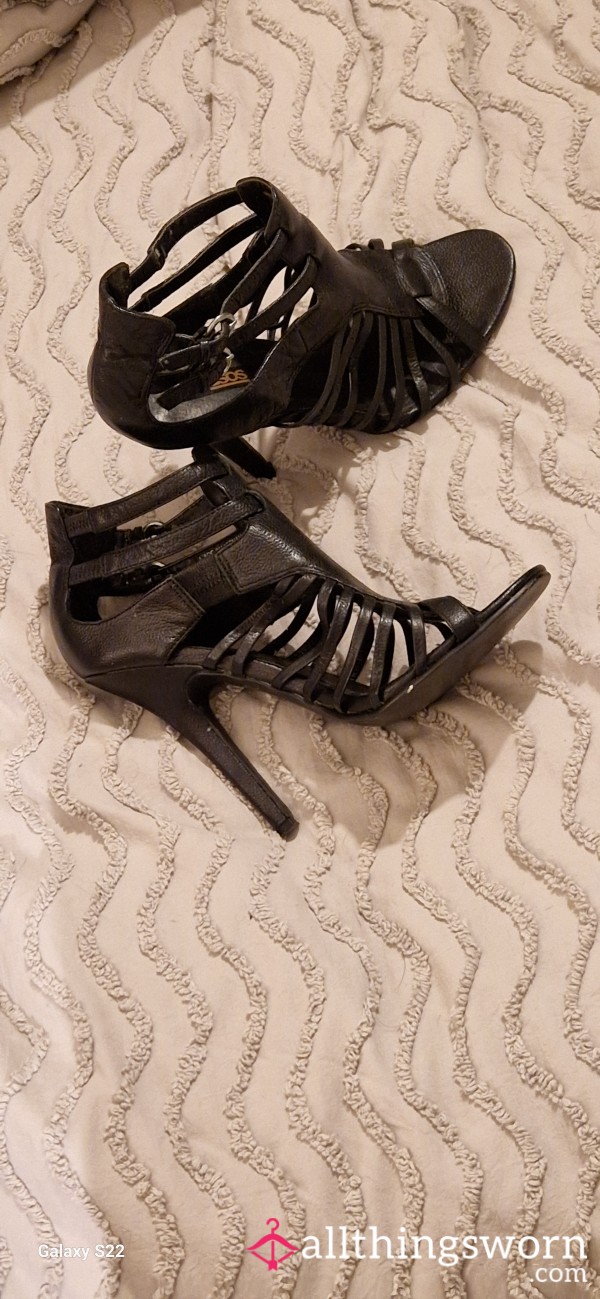 Strappy Black Heels That Have Seen It All