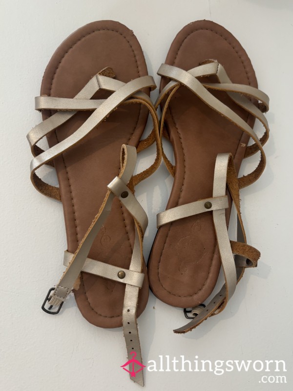 Strappy Gold Sandals