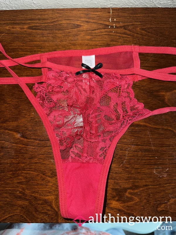 Strappy Red Lace Thong