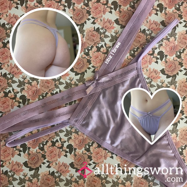 Strappy Thong W/ Bow - Light Purple ♡ Free Tracked Shipping Included (USA & Canada)