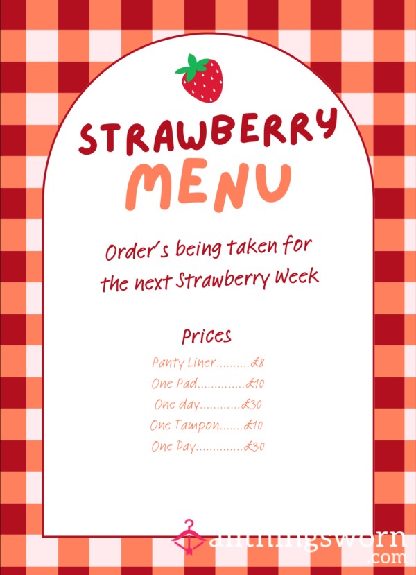 🍓Strawberry Menu 🍓