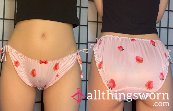 Strawberry Tie On Panties