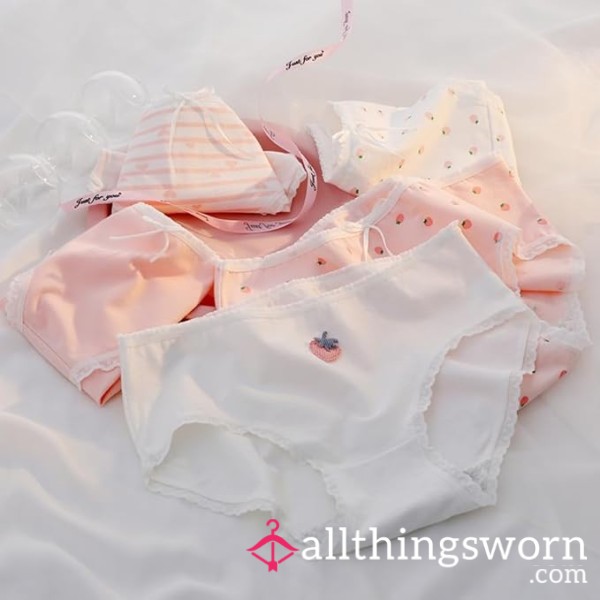 Strawberry Vintage Styled Cotton Panties (Your Choice!) Worn By Tgirl Dani Tempest