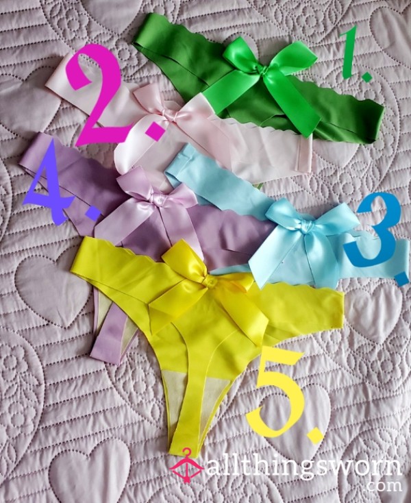 Stretchy, Different Colors, With Satin Bows On Back To Pick From.