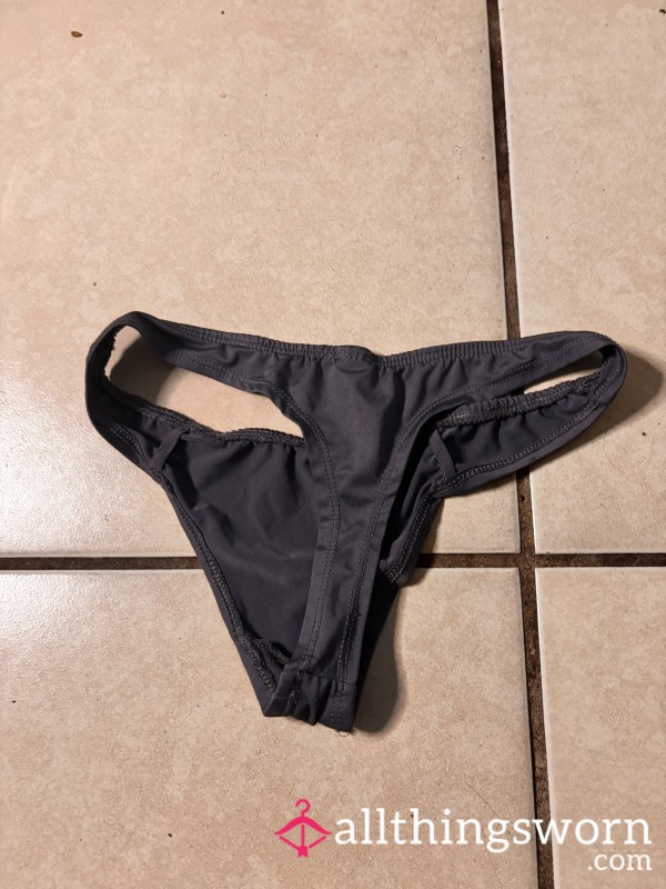 Stretchy Grey Thong