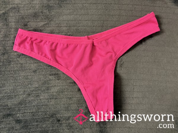 Stretchy Hot Pink High-rise XS Thong