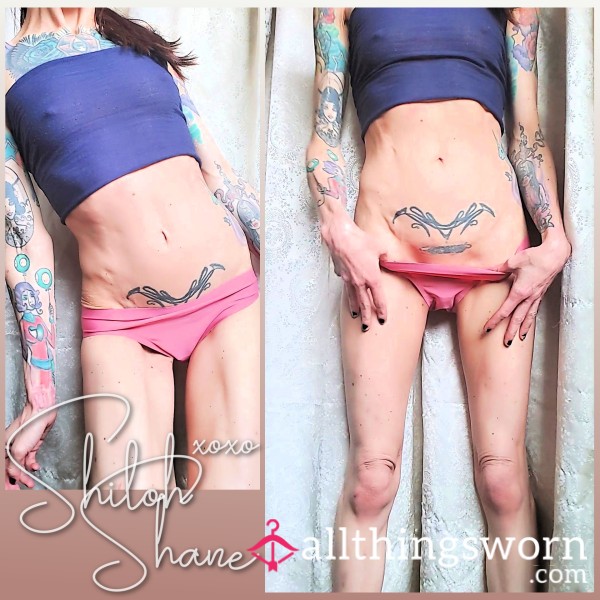 Stretchy Pink Seamless Soft Satin-like XS Panties