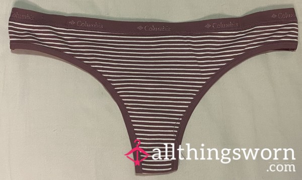 Striped Cotton Thong