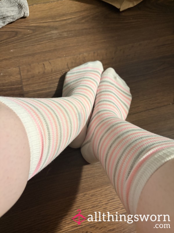 Striped Crew Socks❤️