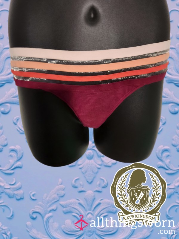 🍓 Striped Devotion | XL Well-worn Victoria’s Secret Red Hip Huggers 🍓