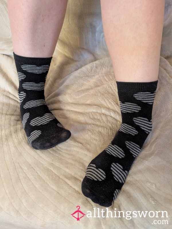 Striped Heart Socks